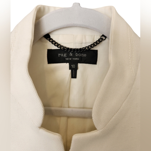 EUC Rag & Bone white blazer with beautiful neckline - Picture 3 of 5